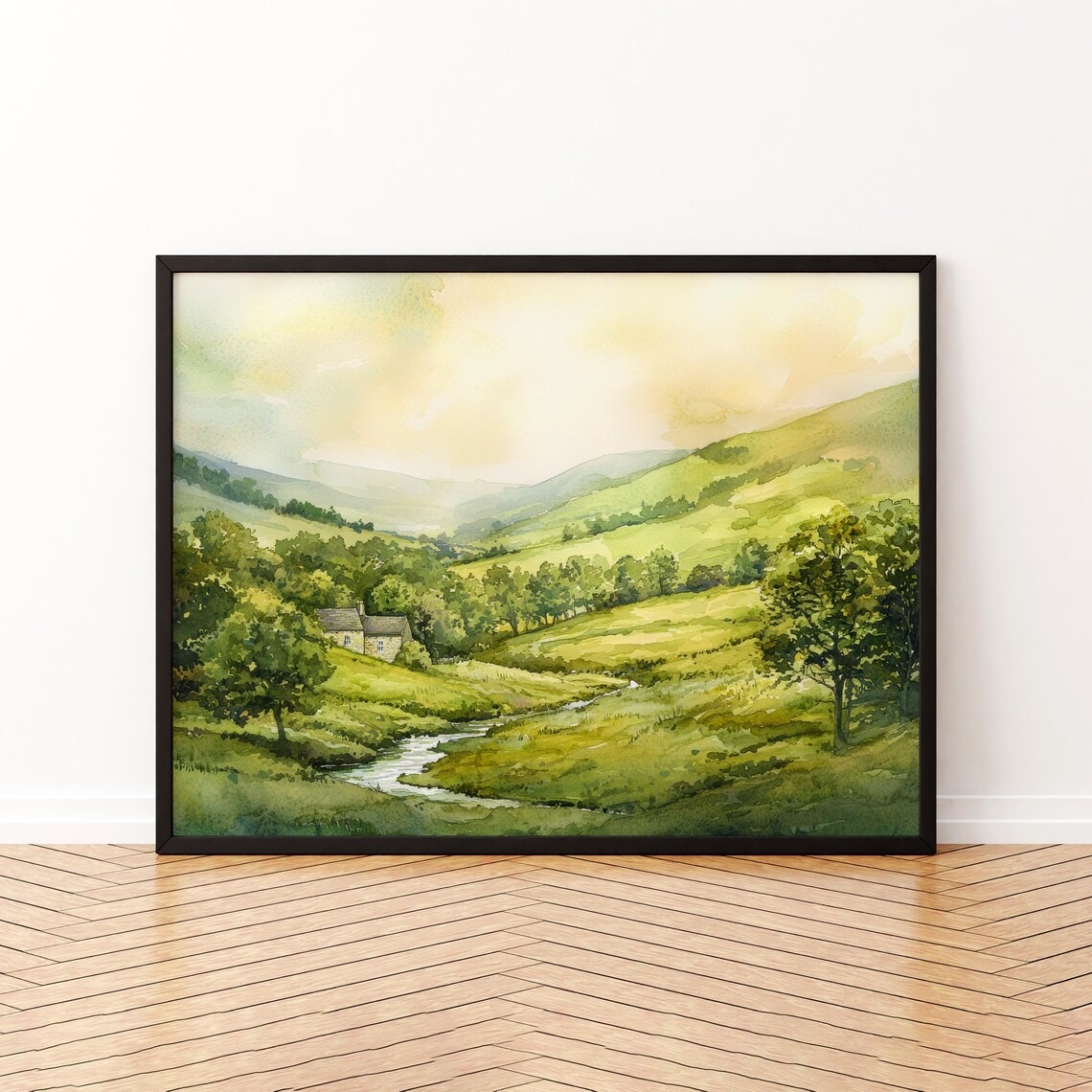 Forest Of Bowland England Watercolor Travel Poster