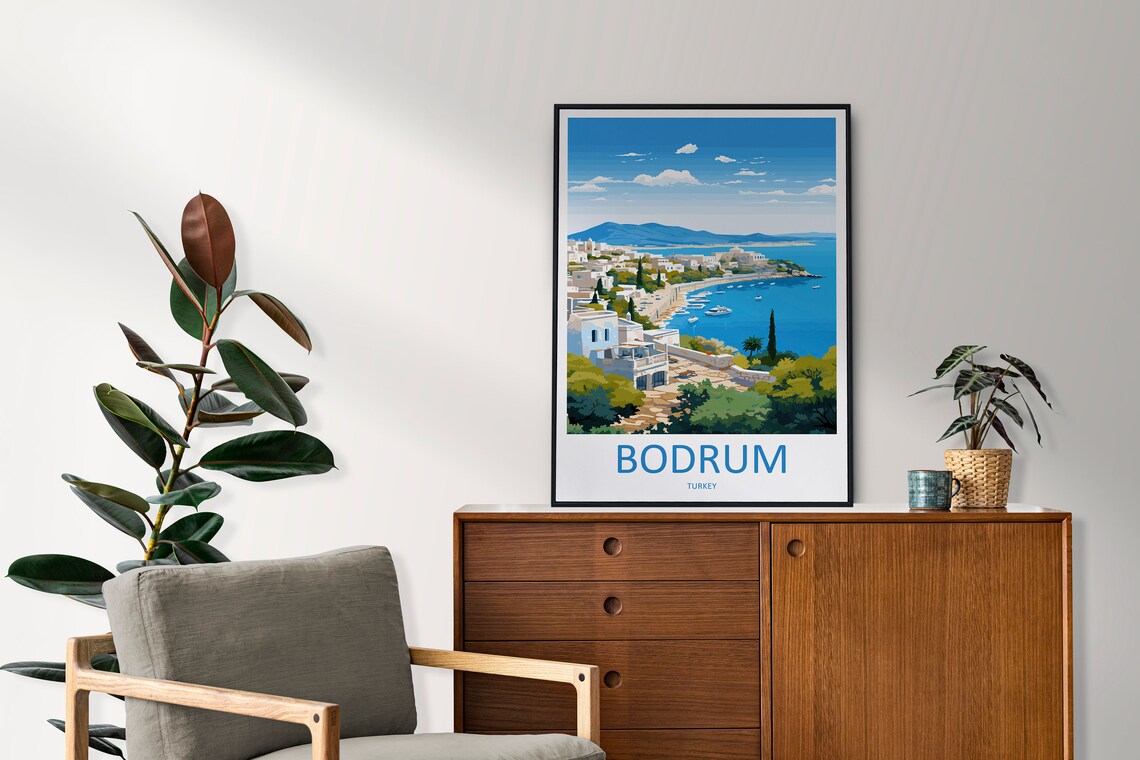 Bodrum Travel Poster, Turkey Travel Art Print - Image 2