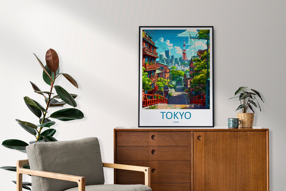 Tokyo Japan Travel Poster, Travel Gift for Japan Lovers - Image 2