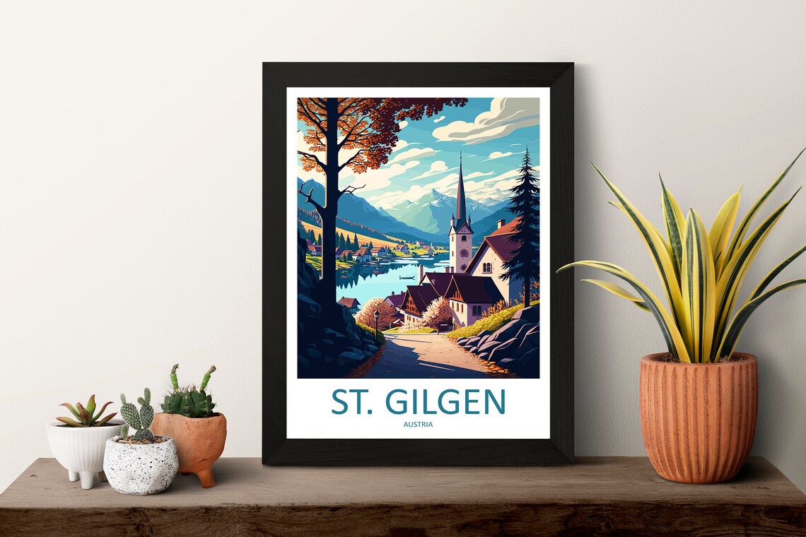 St Gilgen, Austria Travel Poster for Home Decor - Image 3