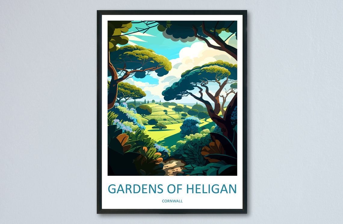 Gardens Of Heligan Travel Print Wall Art Gardens Of Heligan Wall Hanging Home Dcor Gardens Of Heligan Gift Art Lovers England Art Lover