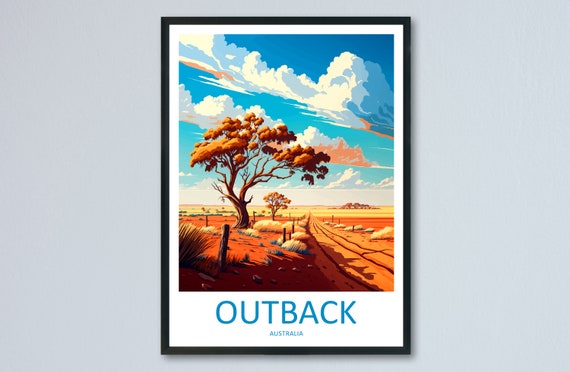 Outback Travel Poster, Australia Wall Art