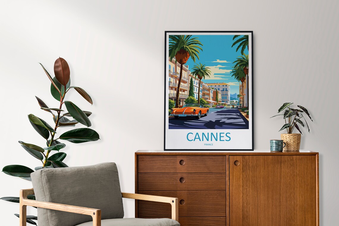 Cannes Travel Poster, France Wall Art Print - Image 2