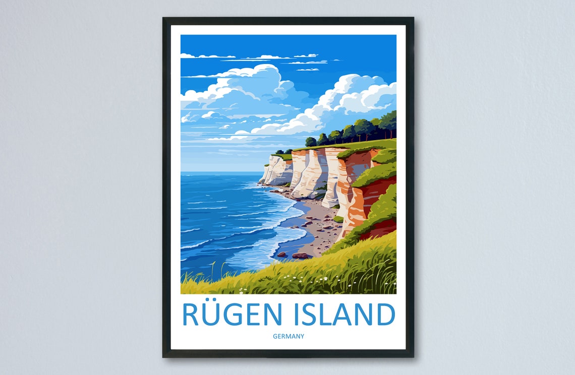 Rugen Island Travel Print Wall Art Rugen Island Wall Hanging Home Dcor Rugen Island Gift Art Lovers Germany Art Lover Gift Rugen Island Art