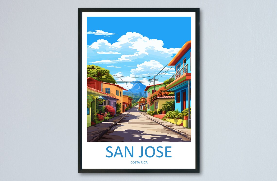 San Jose Travel Poster, Costa Rica Wall Art