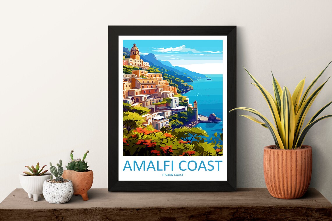 Amalfi Italy Travel Poster, Amalfi Wall Decor - Image 3