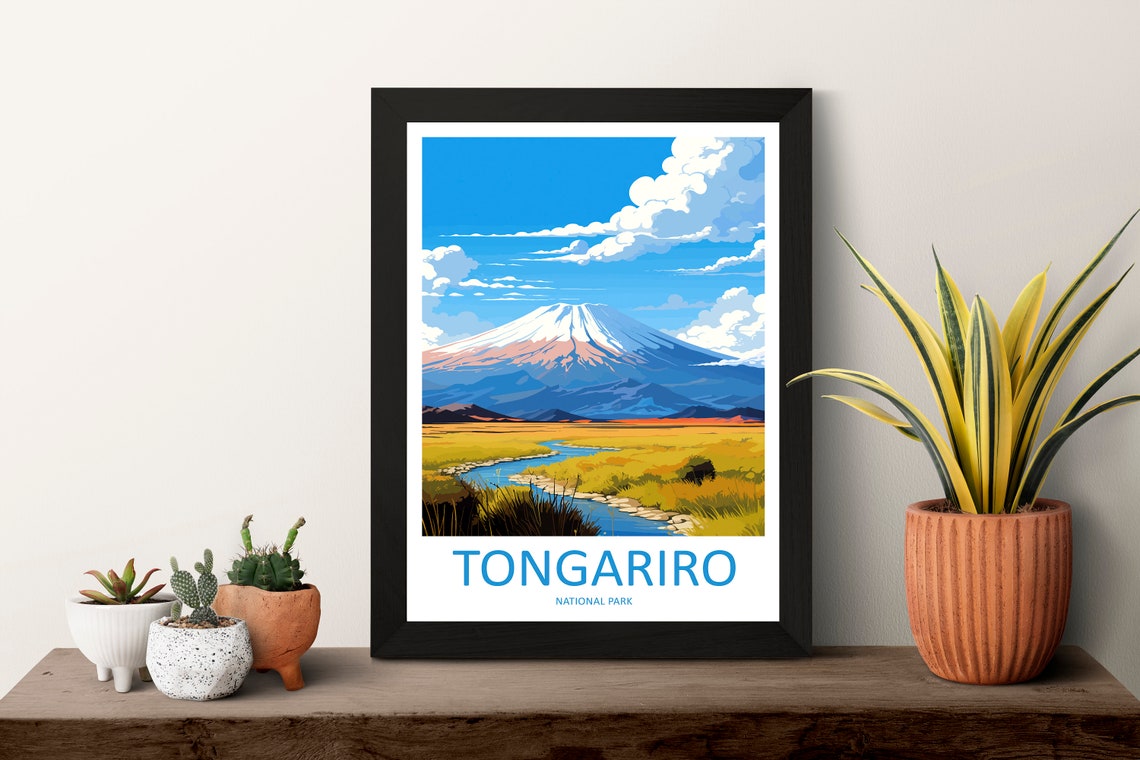 Tongariro National Park Travel Print Wall Art Tongariro National Park Wall Hanging Home Dcor Tongariro National Park Gift Art Lovers - Image 3