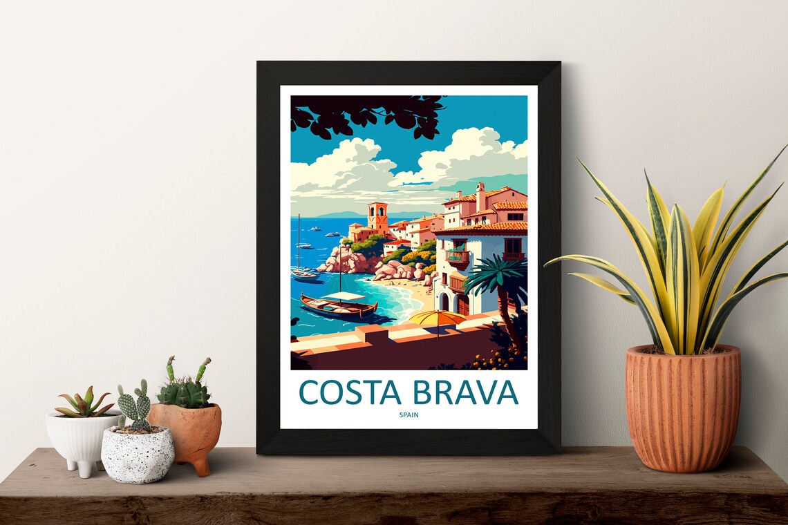 Costa Brava Travel Poster, Spain Wall Art - Image 3