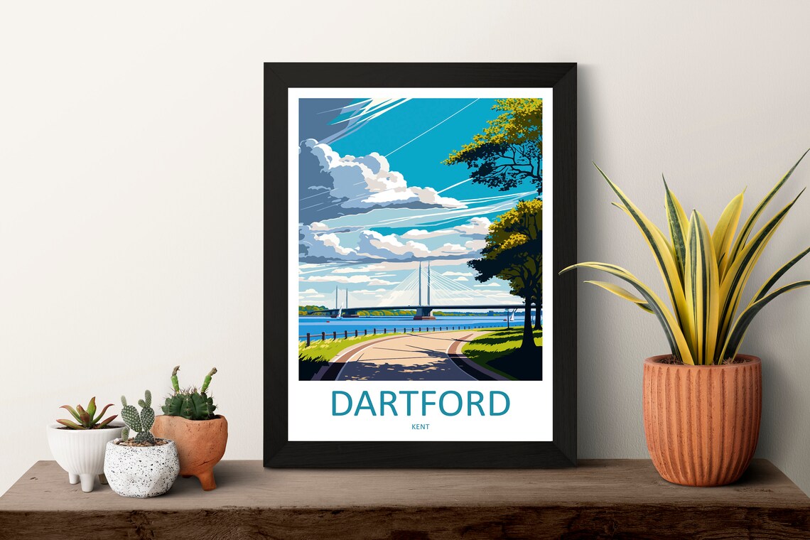 Dartford Travel Poster, England Place Art Print - Image 3
