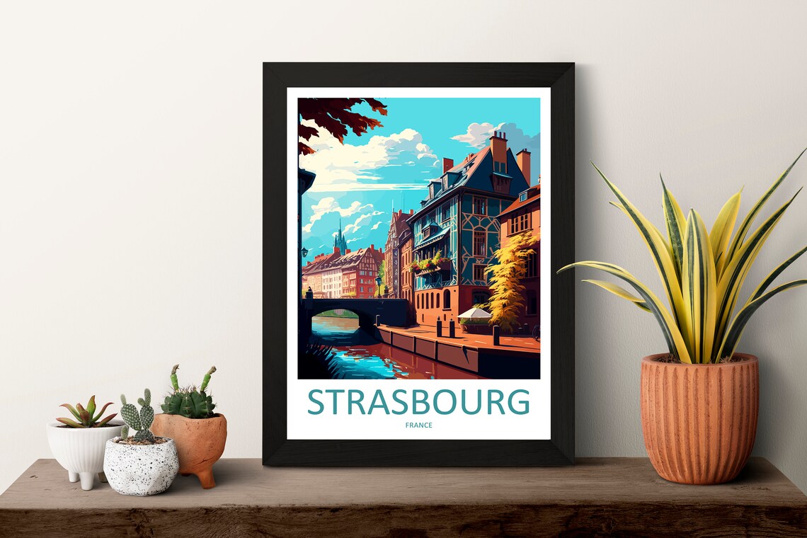 Strasbourg Travel Poster, France Wall Art Print - Image 3