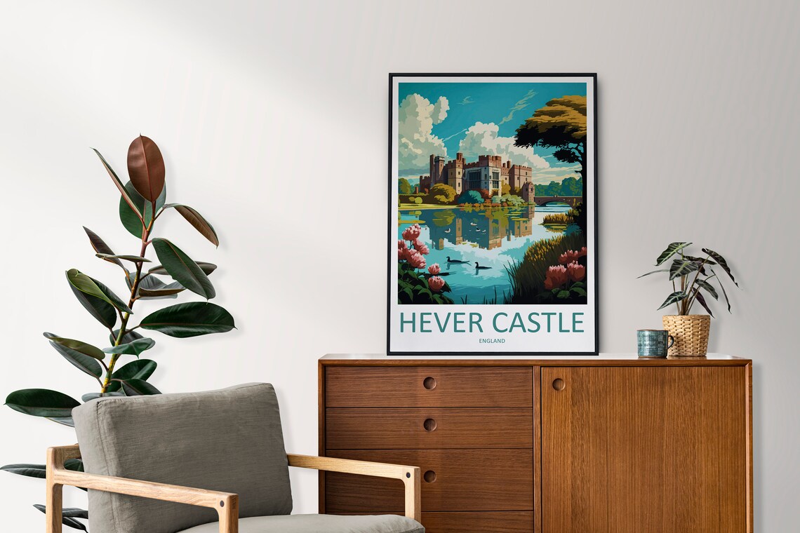 Hever Castle Travel Poster, England Wall Art - Image 2