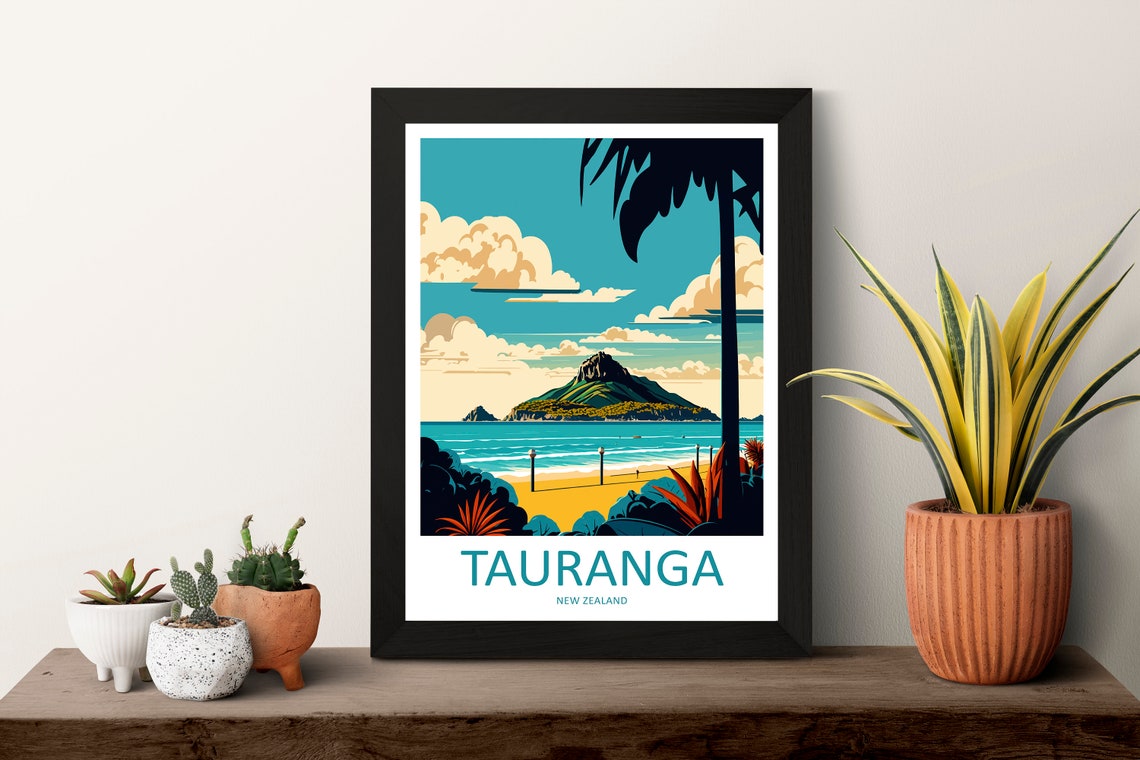 Tauranga Travel Print Wall Art Tauranga Wall Hanging Home Dcor Tauranga Gift Art Lovers New Zealand Art Lover Gift Print Art - Image 3
