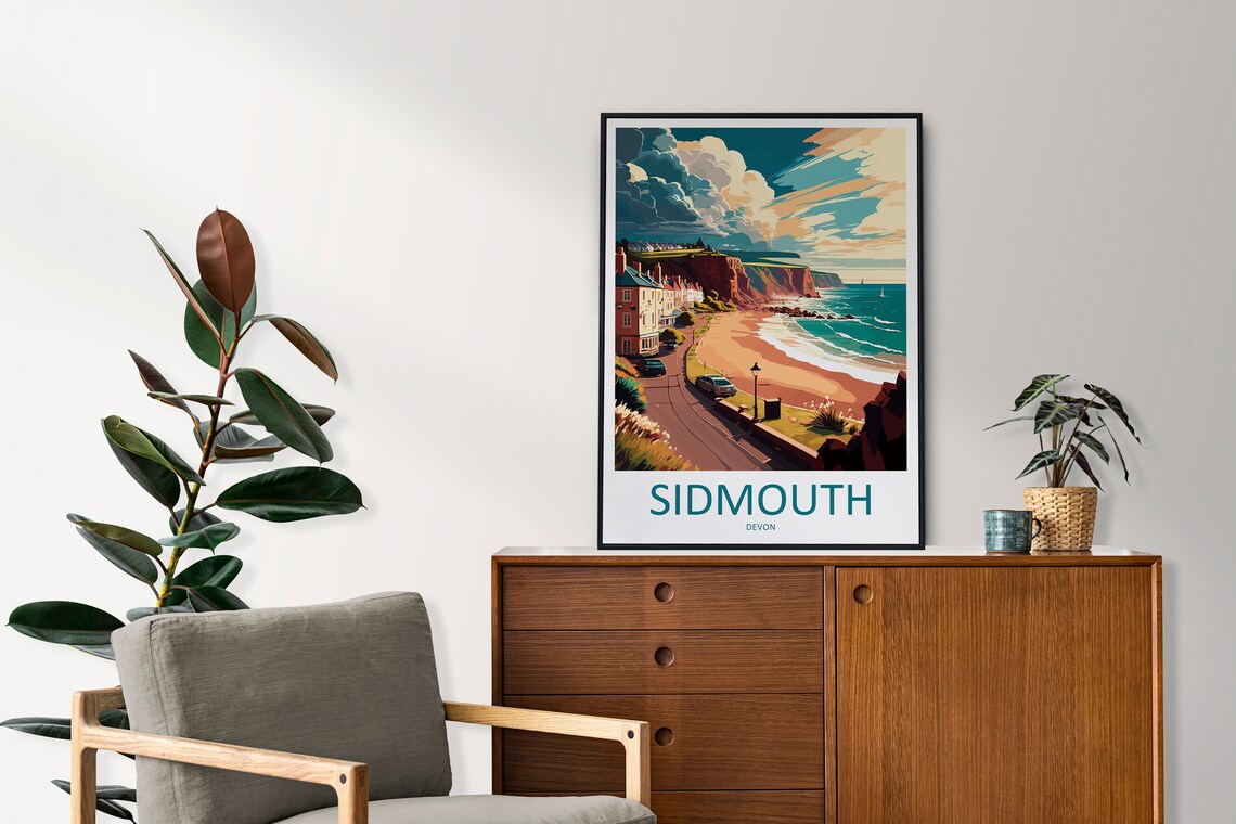 Sidmouth Travel Poster, England Place Print - Image 2
