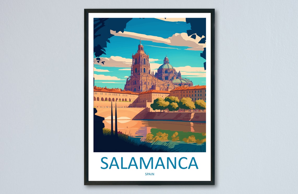Salamanca Travel Print Wall Art Salamanca Wall Hanging Home Dcor Salamanca Gift Art Lovers Spain Art Lover Gift Salamanca Print Spain Art