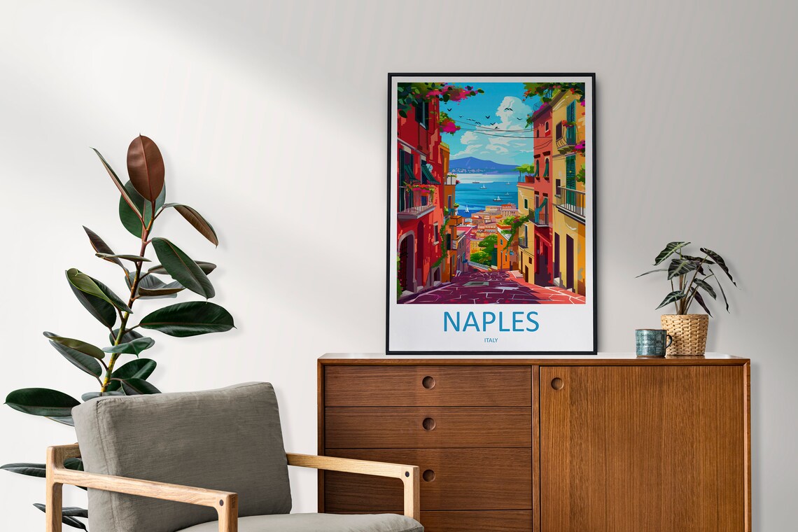 Naples Travel Poster, Italy Travel Wall Art - Image 2