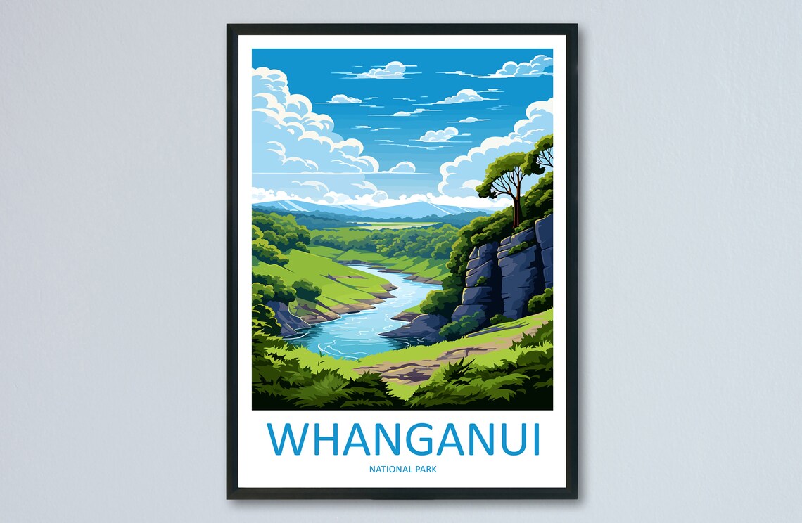Whanganui National Park River Gorge Lush Valley New Zealand Poster