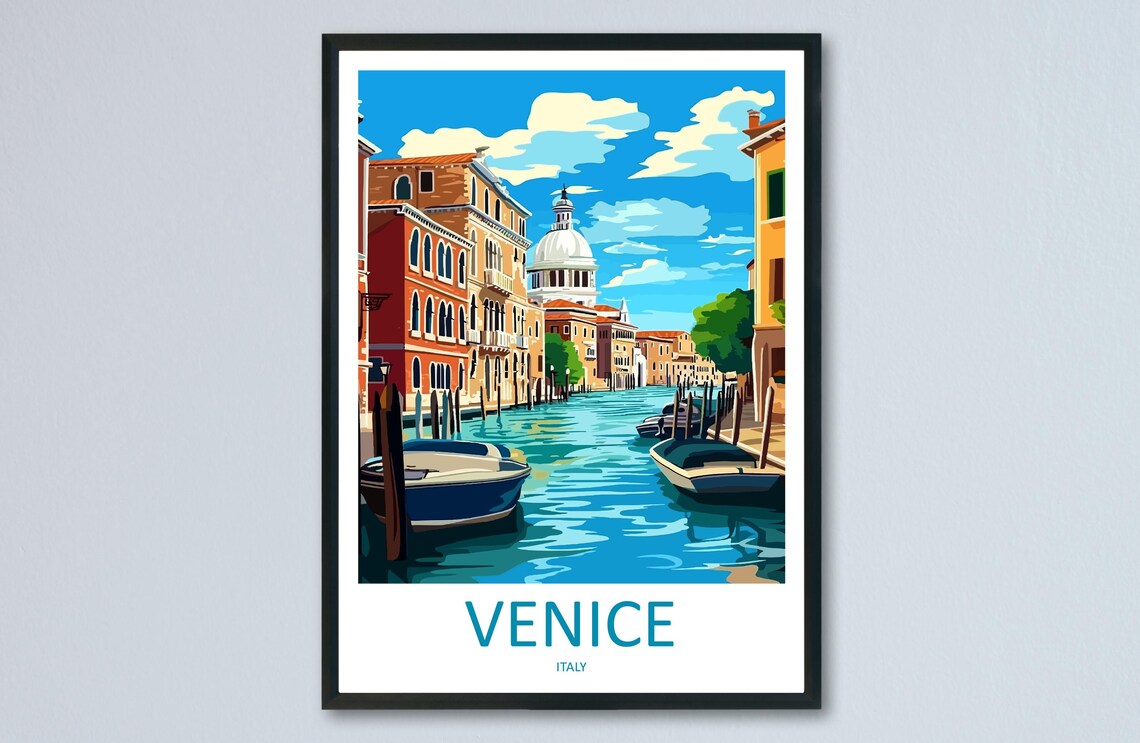 Venice Travel Print, St Marks Square Italy
