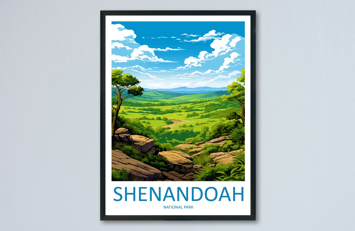 Shenandoah National Park Green Valley Overlook Travel Poster
