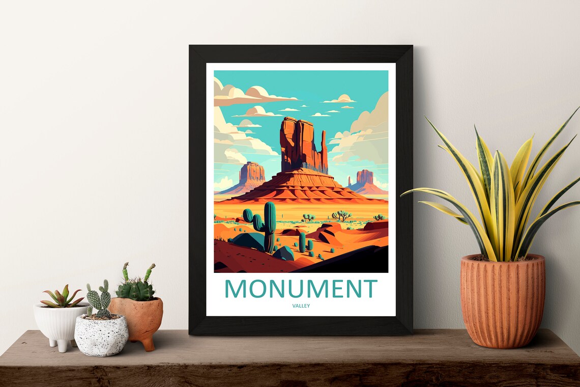 Monument Valley Travel Poster, Arizona Desert Art - Image 3