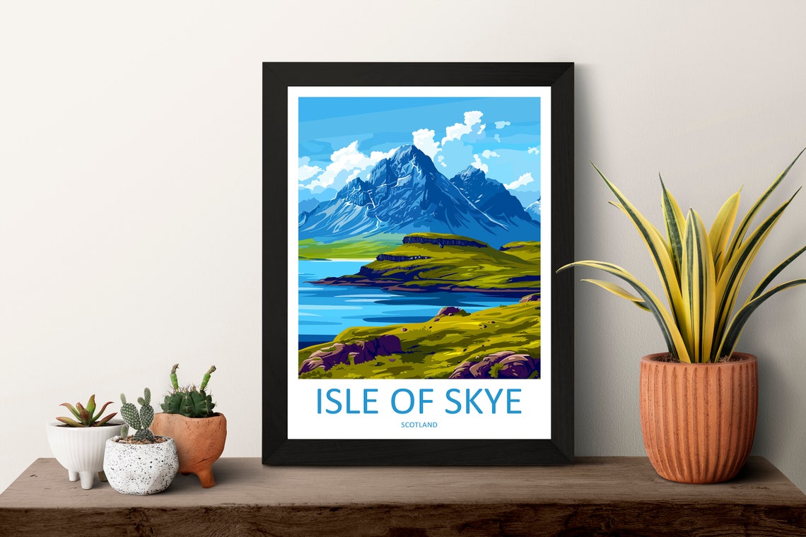 Isle of Skye Scotland Rugged Mountain Loch Highland View Poster - Image 3