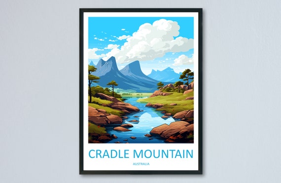 Cradle Mountain Travel Print Wall Art Hanging Home Dcor Gift Lovers Australia Poster