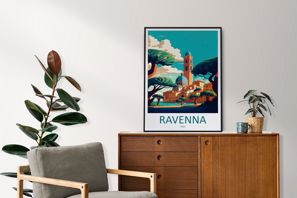 Ravenna Travel Print Wall Art Ravenna Wall Hanging Home Dcor Ravenna Gift Art Lovers Italy Art Lover Gift Ravenna Print Ravenna Italy Art - Image 2