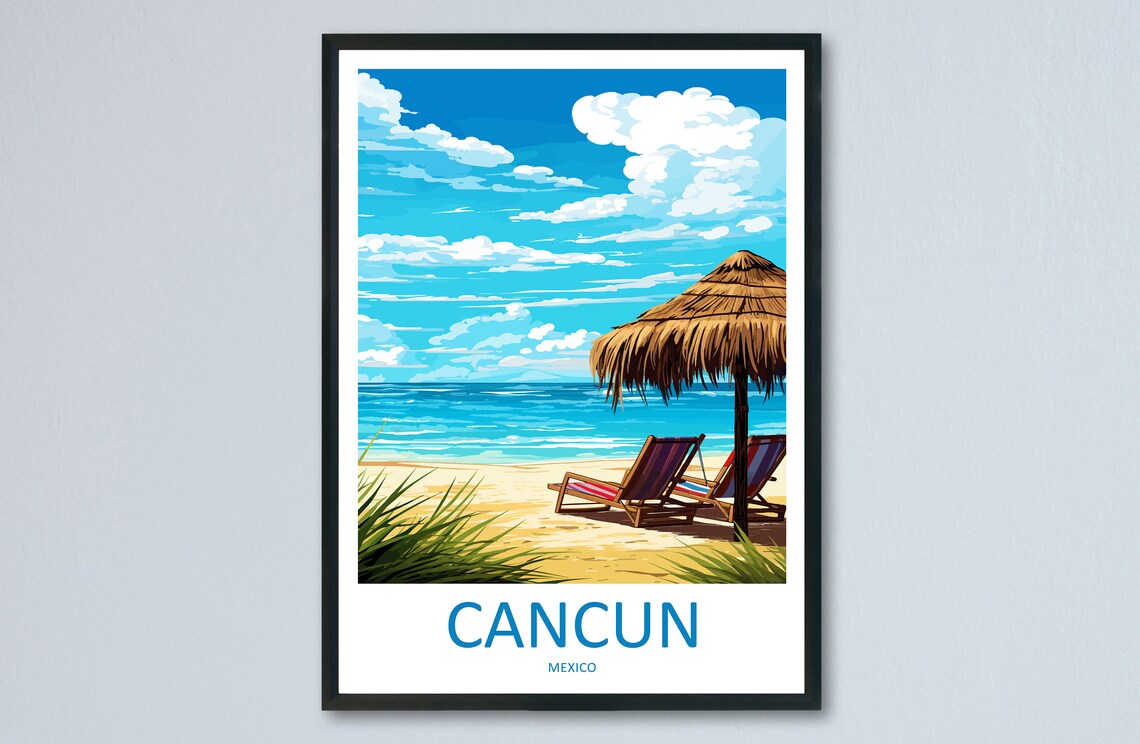Cancun Travel Print Home Decoration Poster