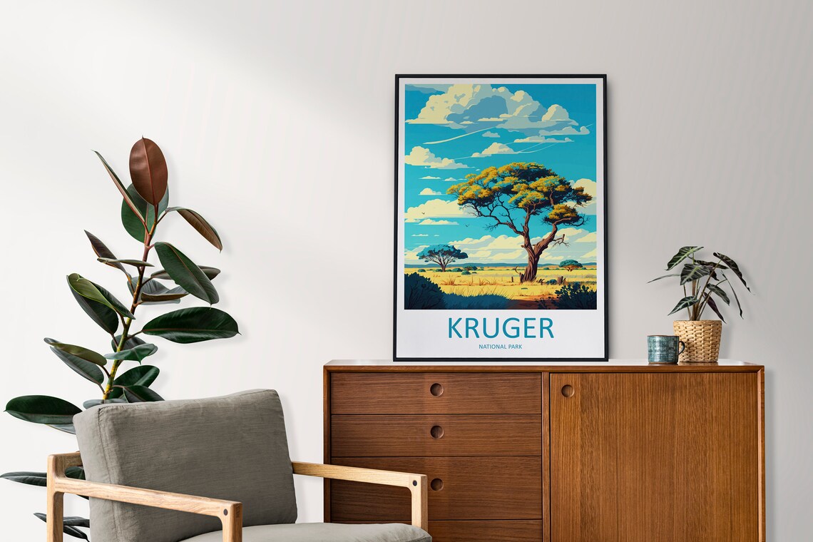 Kruger National Park African Savannah Golden Acacia Travel Poster - Image 2