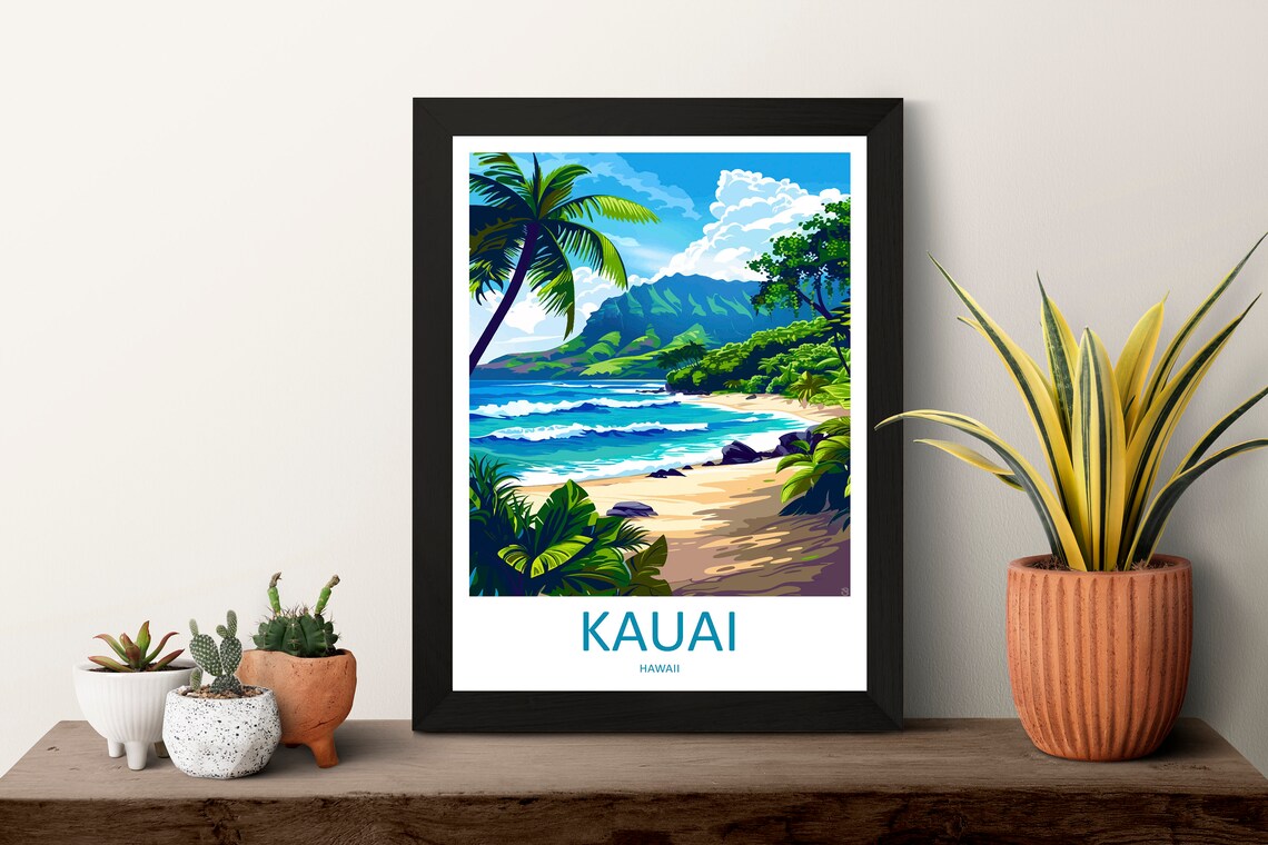 Kauai Travel Poster, Hawaii Island Decor - Image 3
