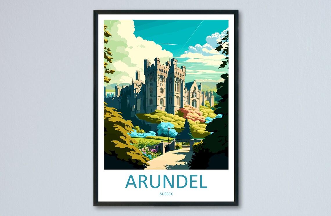 Arundel Travel Poster, Place Wall Art Print