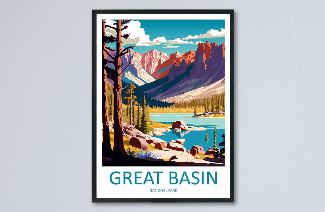 Great Basin National Park Travel Poster, Wall Decor