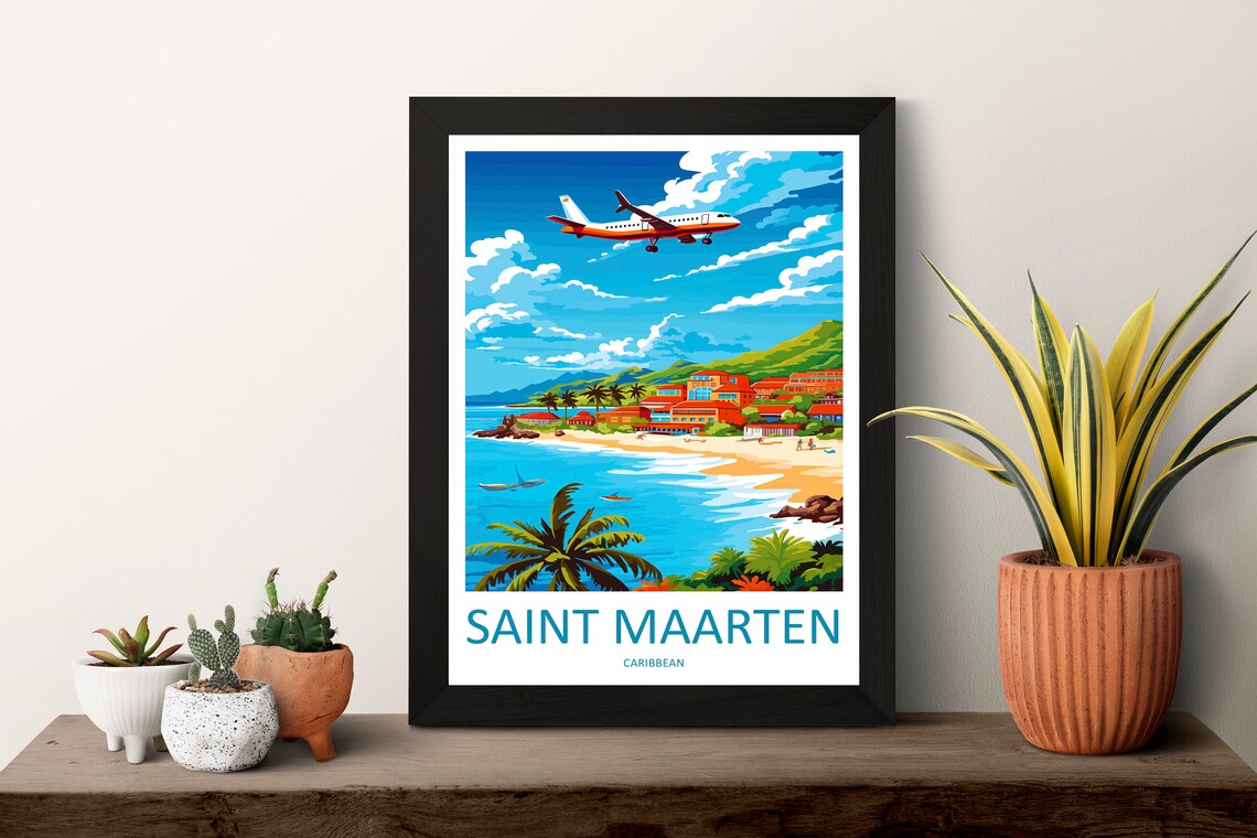 Saint Maarten Travel Poster, Caribbean Wall Art - Image 3