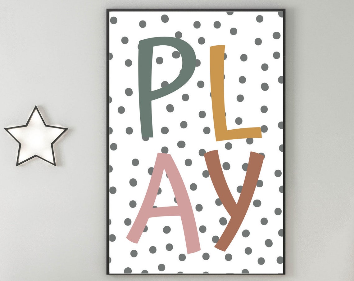 Play Room Decor Kids Wall Art Print