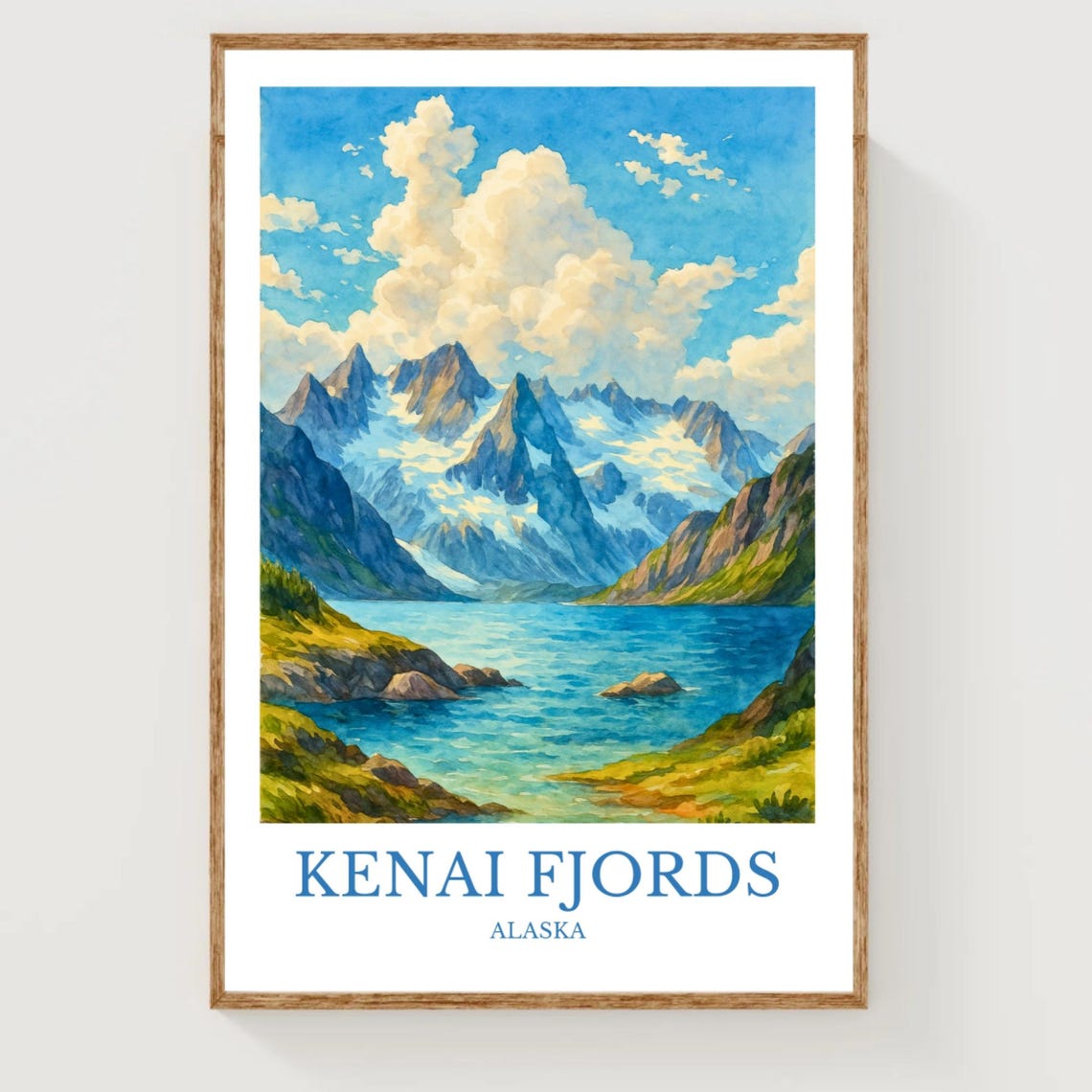 Kenai Fjords Travel Poster