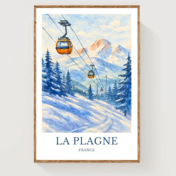 La Plagne Travel Poster