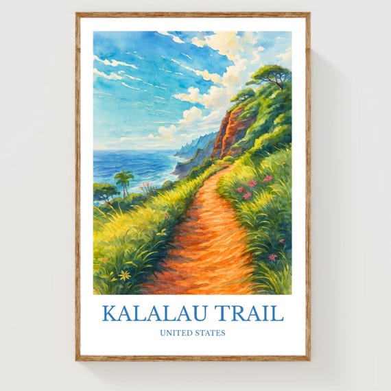 Kalalau Trail Travel Poster
