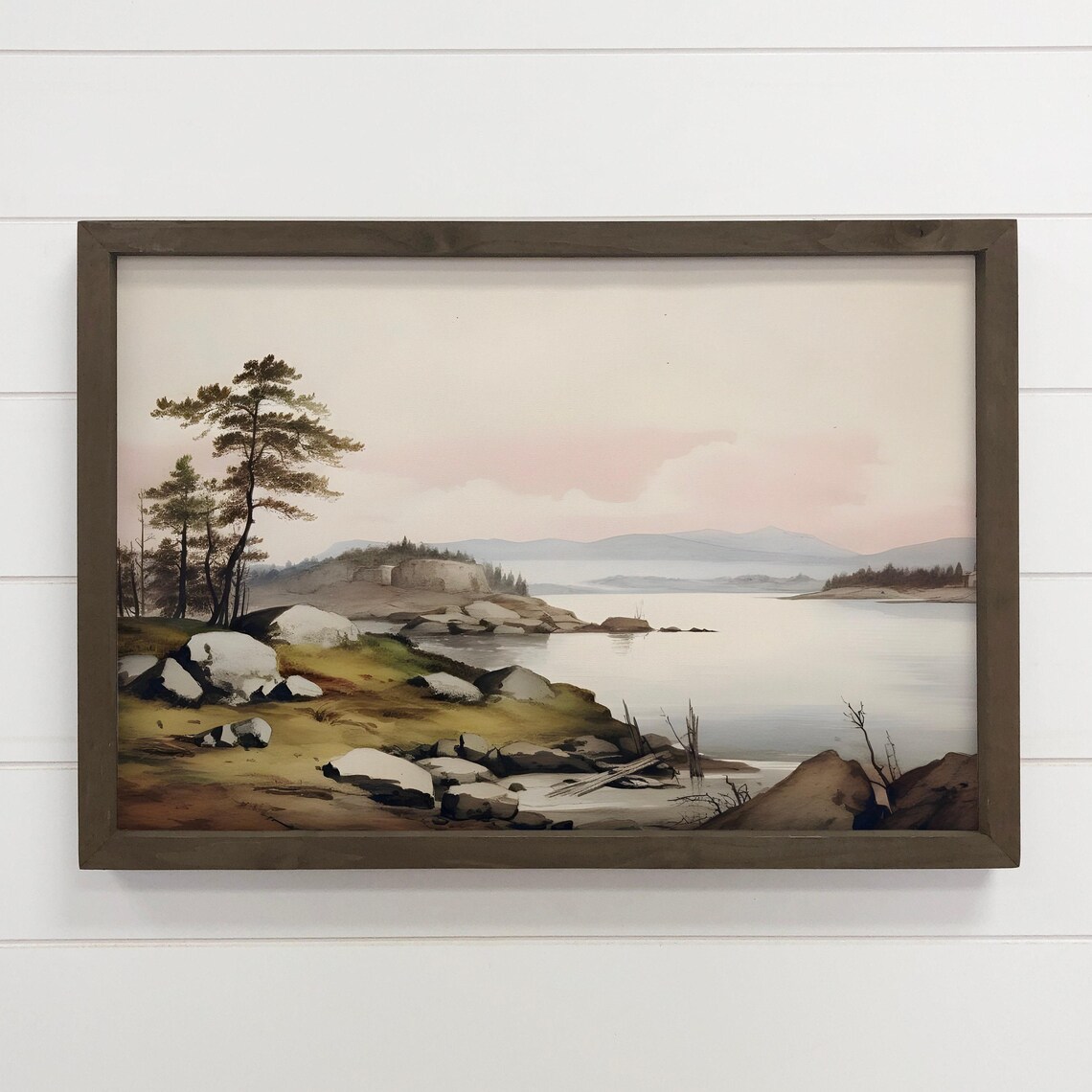 Torrey Pines Coastal Cliffs Vintage California Seascape Painting Poster