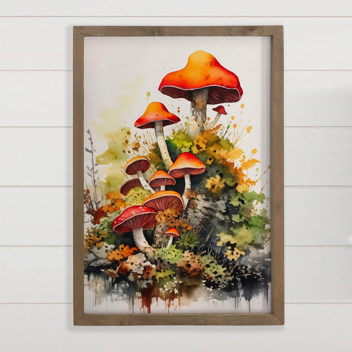 Mushroom Cluster Nature Art Print