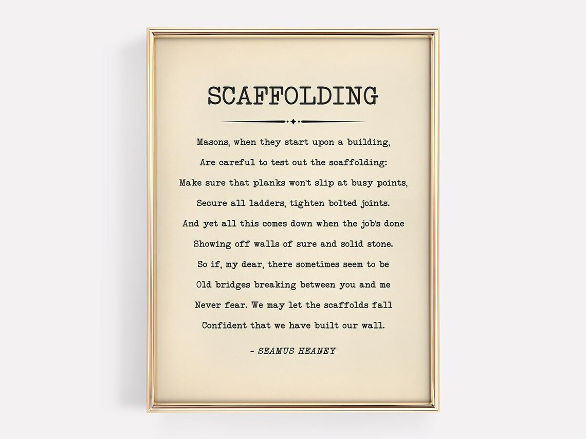 Scaffolding Poem By Seamus Heaney, Relationship Advice