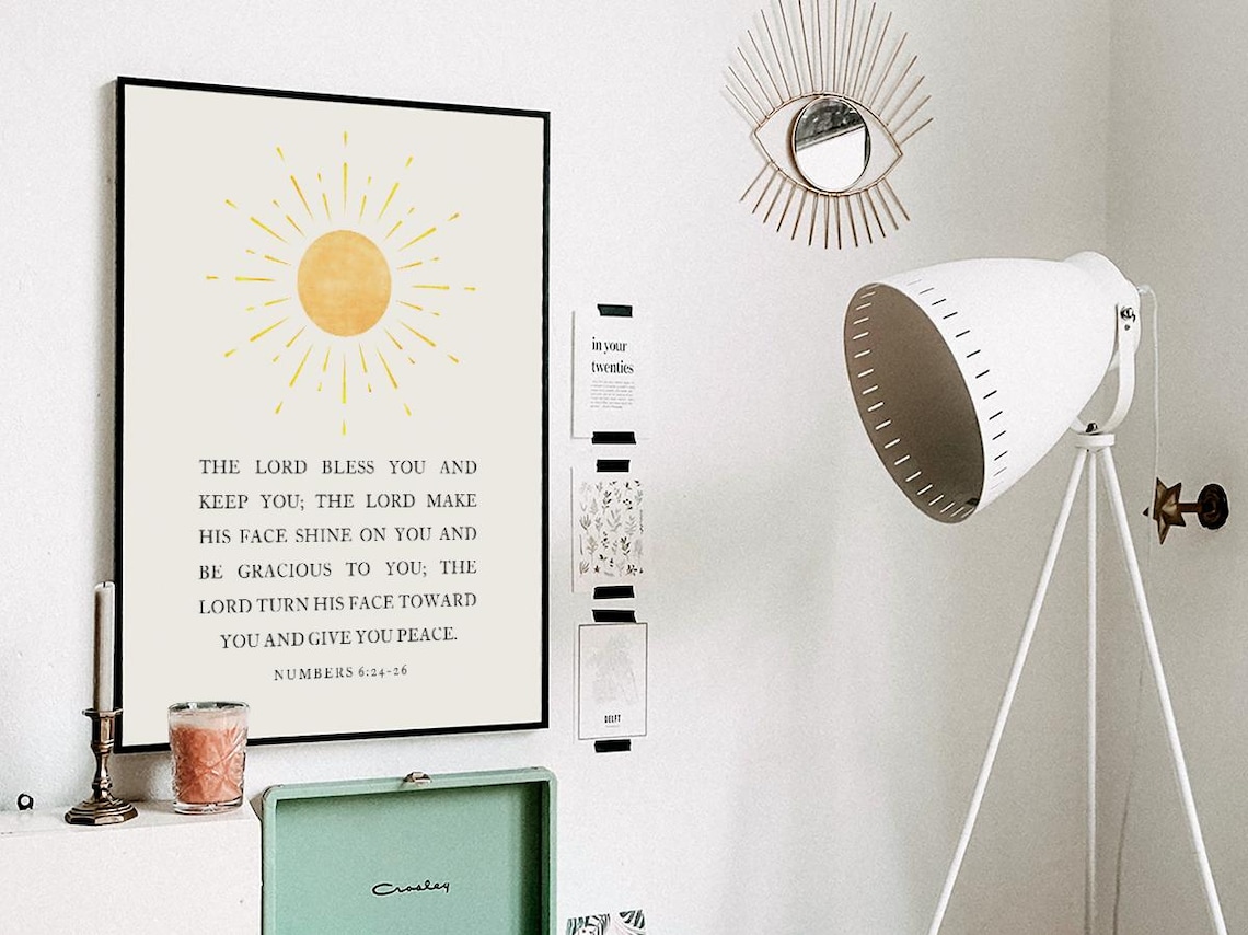 The Lord Bless You and Keep You Scripture Art Print - Image 3