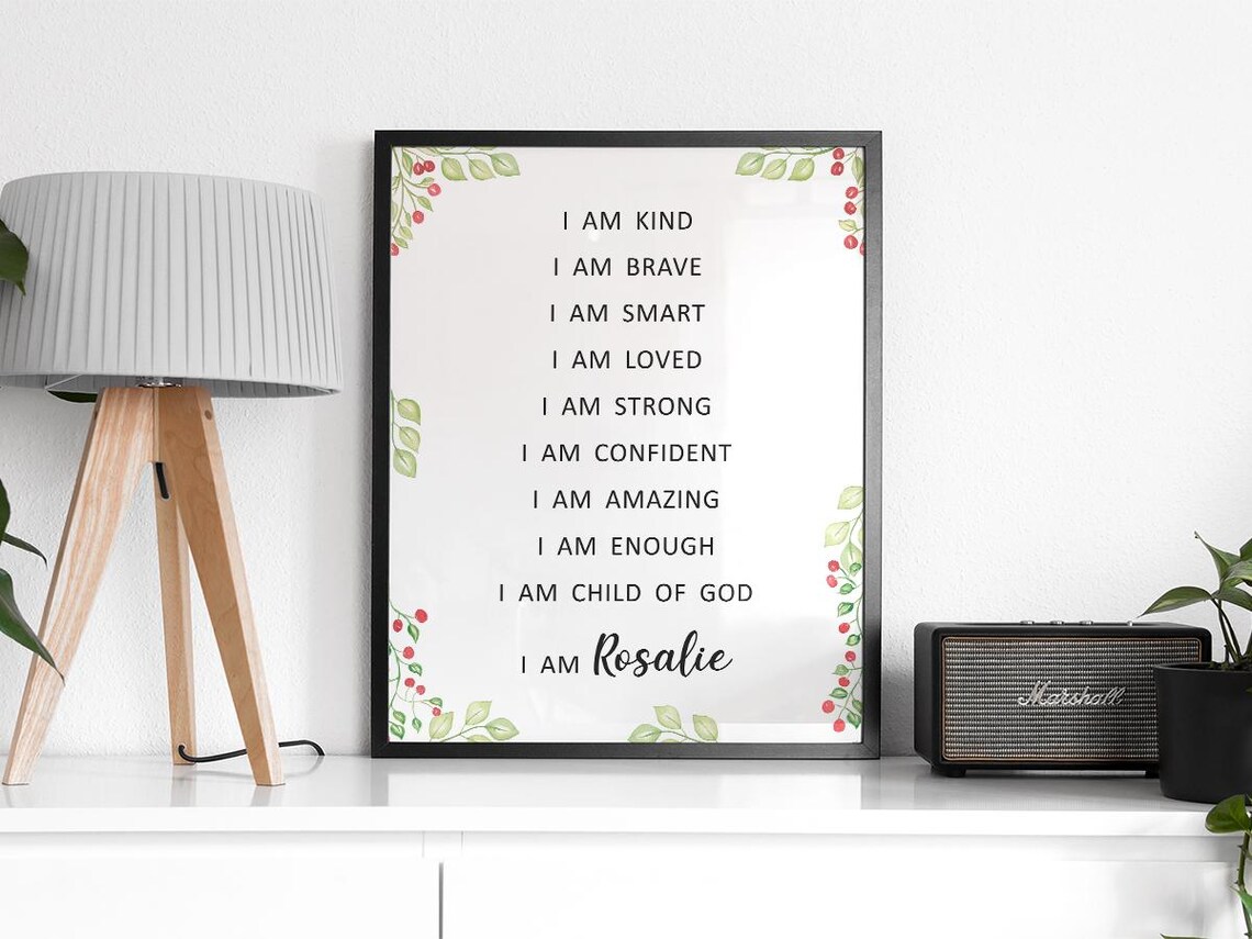 Personalized I Am Positive Affirmation Christian Scripture - Image 2