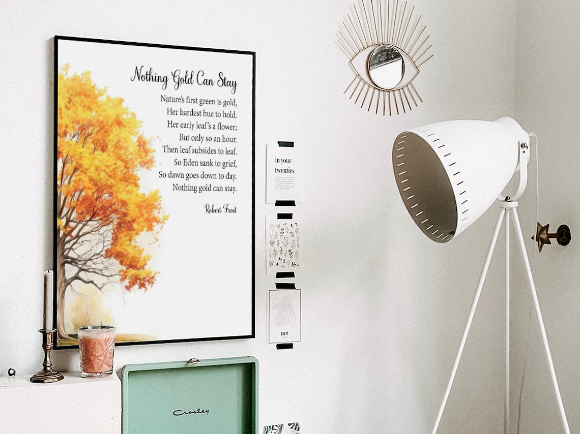 Nothing Gold Can Stay, Robert Frost Poem Print - Image 3