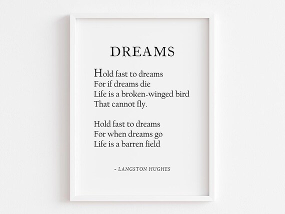 Dreams Poem By Langston Hughes, Inspirational