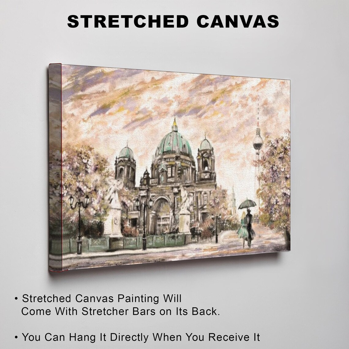 Berlin Cathedral In Autumn Watercolor Painting Cityscape Poster - Image 3