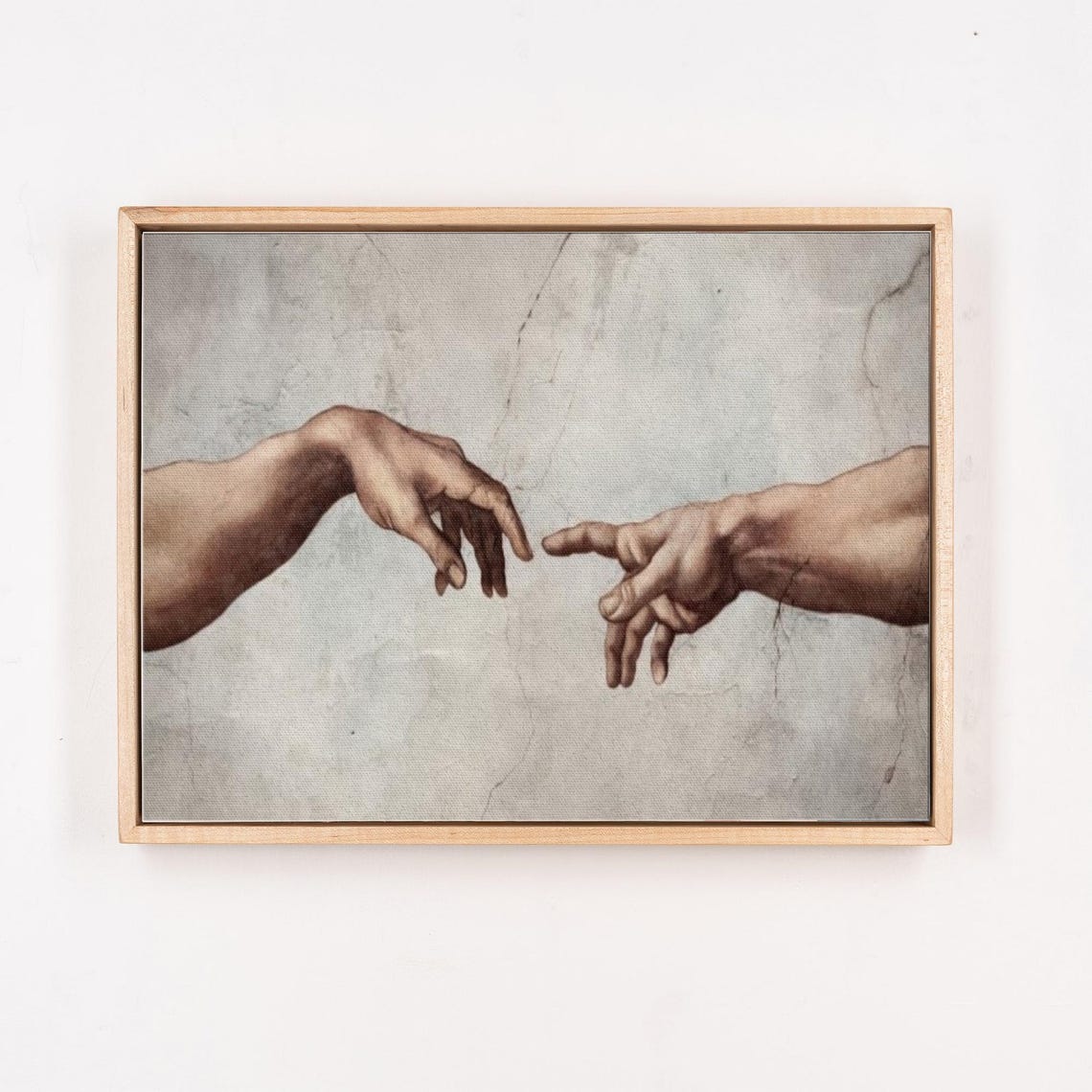 The Creation of Adam Reaching Hands Michelangelo Classic Art Poster - Image 4