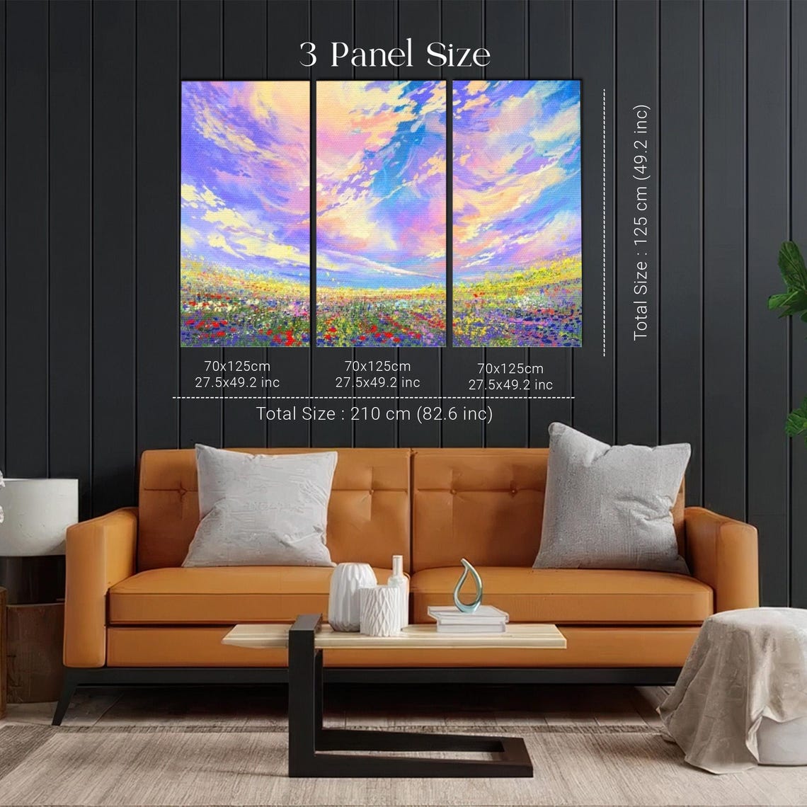 Colorful Clouds Oil Painting Look Decorative Wall Art Nature Decor Nature Wall Decor Nature Print - Image 2