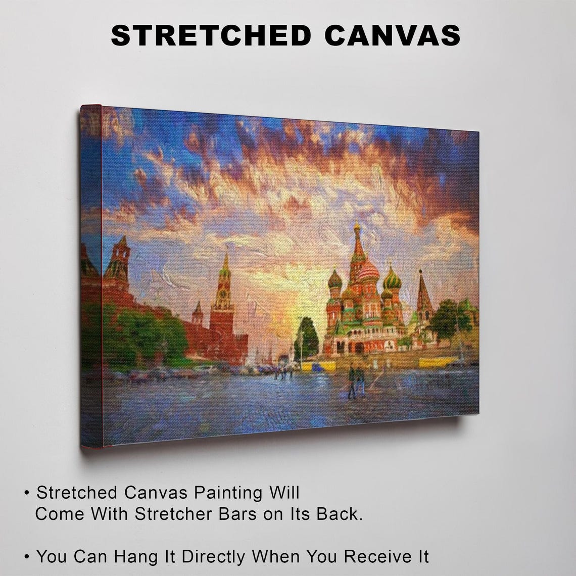 Saint Basils Cathedral In Red Square Moscow At Sunset Art Poster - Image 3