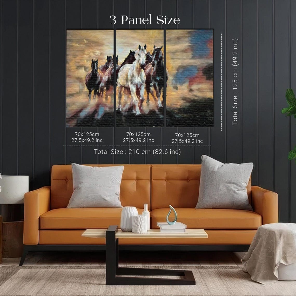Six Galloping Horses Charging Sunset Dramatic Wild Equine Poster - Image 2