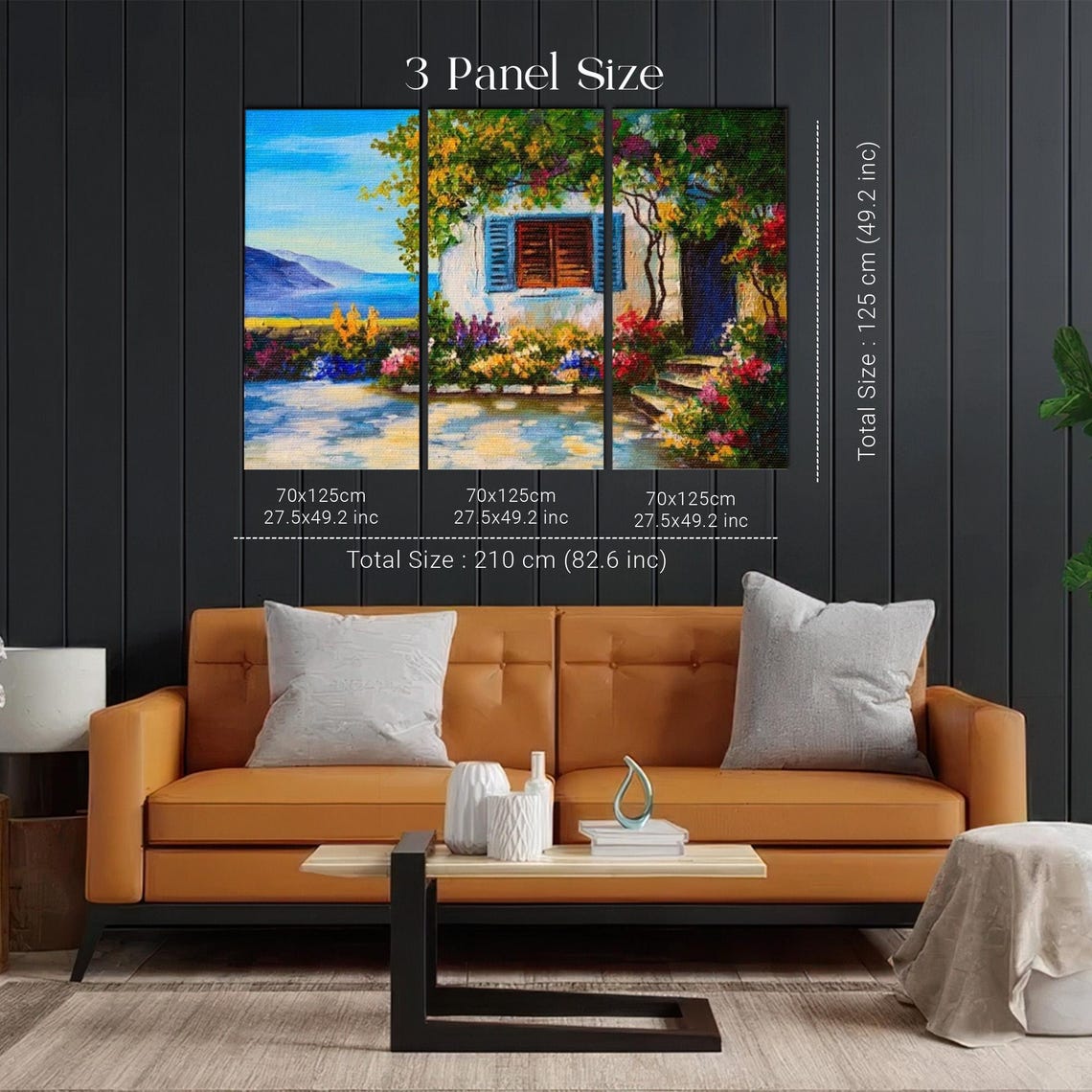 Mediterranean Seaside Villa with Flowering Garden Impressionist Poster - Image 2