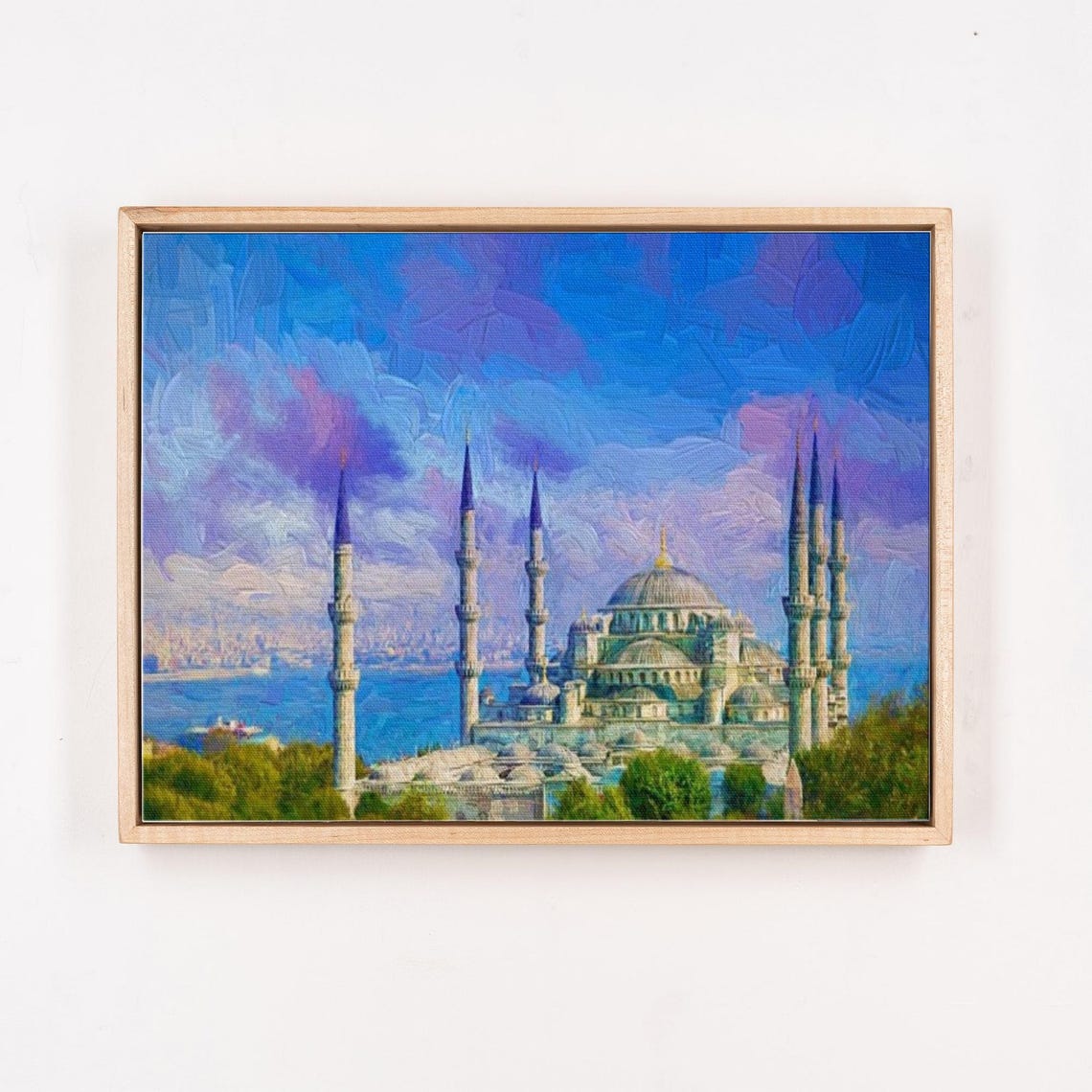 Sultan Ahmed Blue Mosque Istanbul Sunset Oil Painting Poster - Image 4